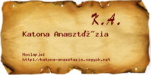 Katona Anasztázia névjegykártya